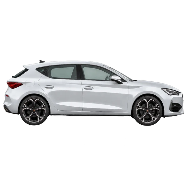 シルバーの2022 Cupra Leon(側面(右向き)ビュー)