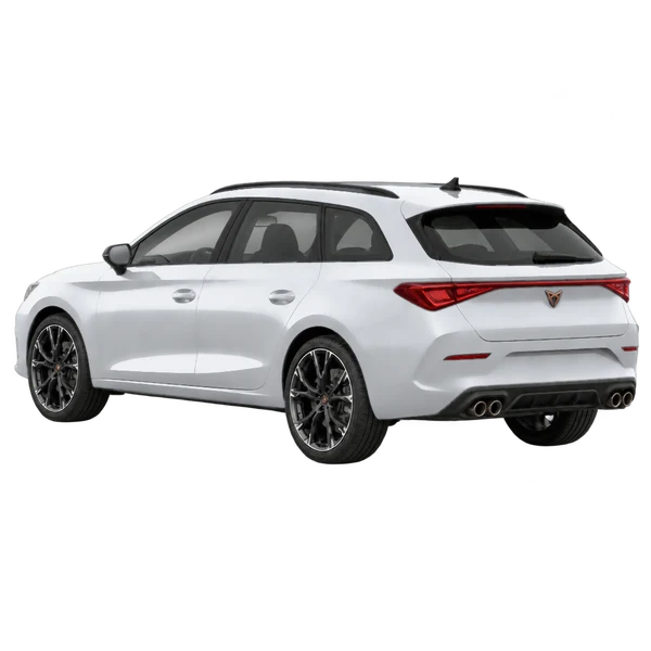 シルバーの2024 Cupra Leon(リア斜め(左向き)ビュー)
