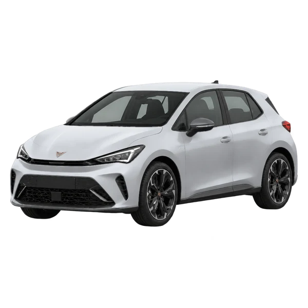 Cupra Raval 2026 argent, vue trois-quarts avant (orienté vers la gauche)