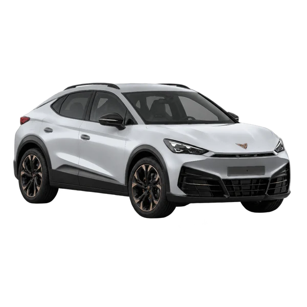 Cupra Tavascan 2026 argent, vue trois-quarts avant (orienté vers la gauche)