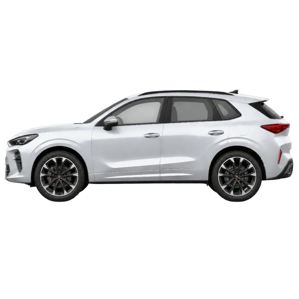 Cupra Terramar 2024 prata, vista lateral (voltada para a esquerda)