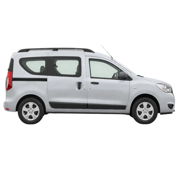 Dacia Dokker 2013 prata, vista lateral (voltada para a direita)
