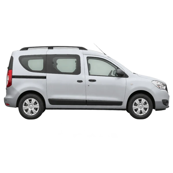 Dacia Dokker 2016 prata, vista lateral (voltada para a direita)