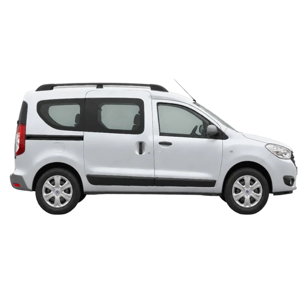 Dacia Dokker 2017 prata, vista lateral (voltada para a direita)