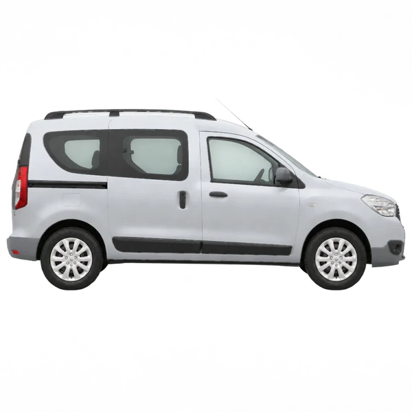 Dacia Dokker 2020 prata, vista lateral (voltada para a direita)