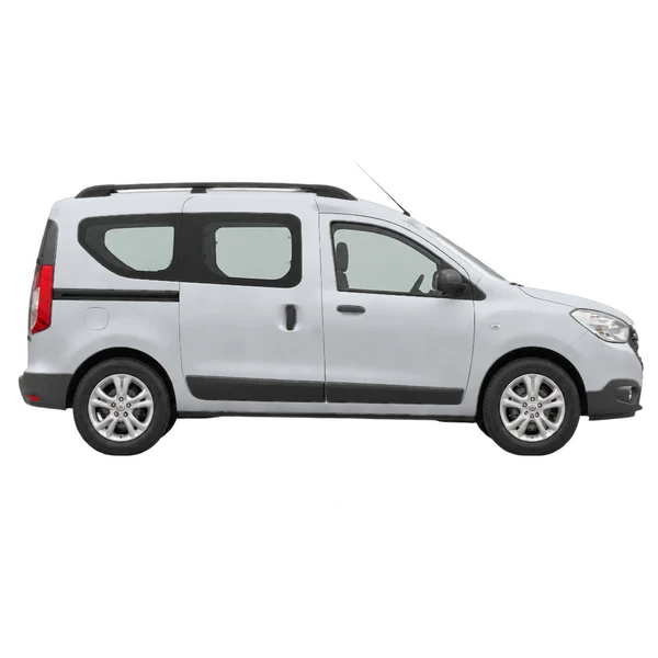 Dacia Dokker 2021 prata, vista lateral (voltada para a direita)