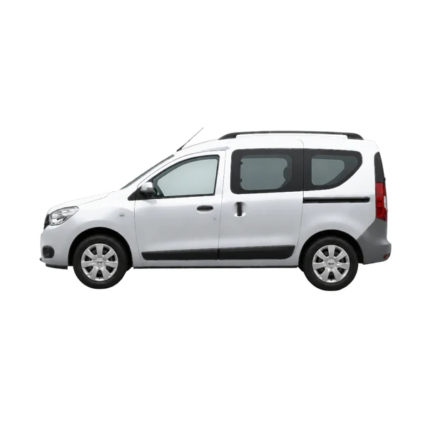 Dacia Dokker 2022 prata, vista lateral (voltada para a esquerda)