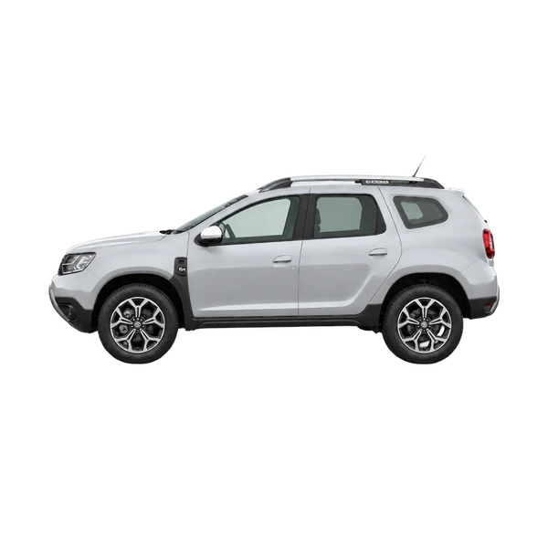 2019 Dacia Duster in Silber, Ansicht: Seite (nach links gerichtet)