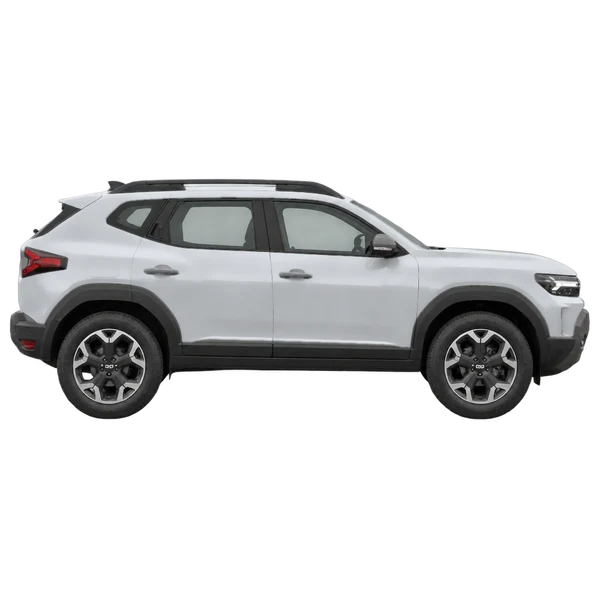 シルバーの2024 Dacia Duster(側面(右向き)ビュー)