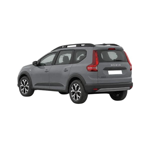 Dacia Jogger 2022 cinza, vista três quartos traseira (voltada para a esquerda)