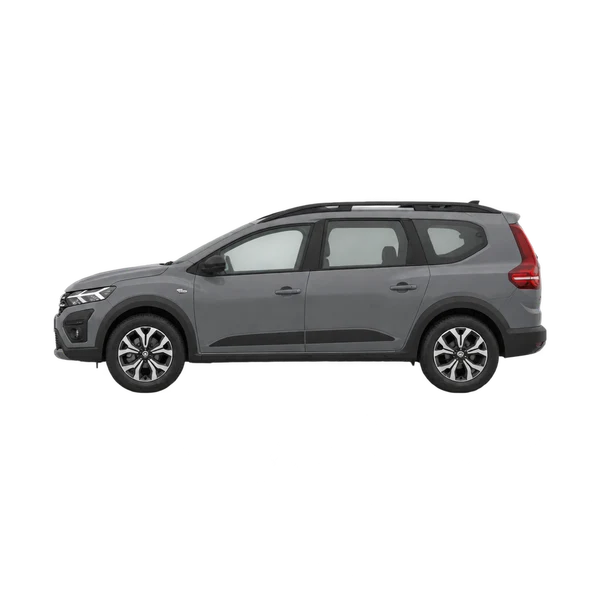 Dacia Jogger 2022 cinza, vista lateral (voltada para a esquerda)
