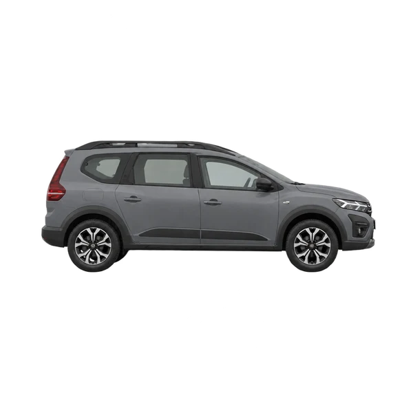 Dacia Jogger 2022 cinza, vista lateral (voltada para a direita)