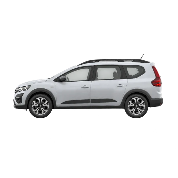 Dacia Jogger 2023 prata, vista lateral (voltada para a esquerda)