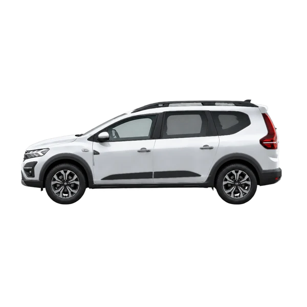 Dacia Jogger 2024 prata, vista lateral (voltada para a esquerda)