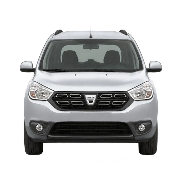 シルバーの2021 Dacia Lodgy(正面ビュー)