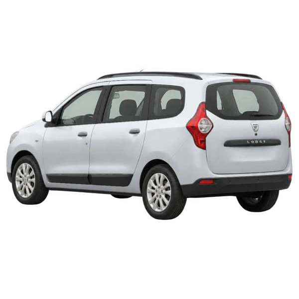 Dacia Lodgy 2021 argent, vue trois-quarts arrière (orienté vers la gauche)