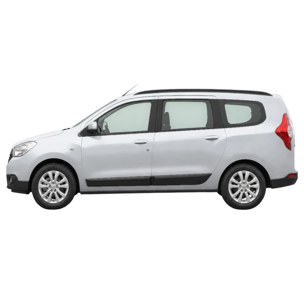 シルバーの2021 Dacia Lodgy(側面(左向き)ビュー)