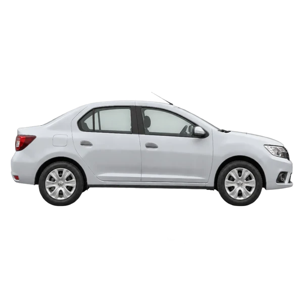 silver 2023 Dacia Logan side (facing right) view