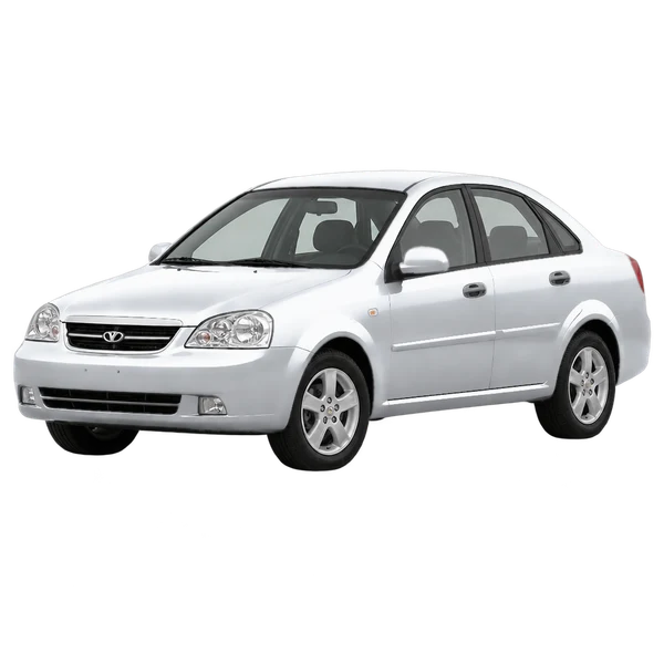 2005 Daewoo Lacetti in Silber, Ansicht: Dreiviertelansicht vorne (nach links gerichtet)