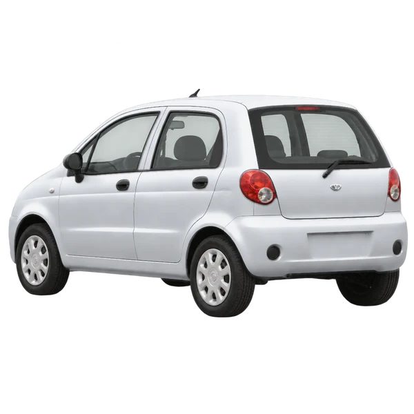 silver 2009 Daewoo Matiz rear three-quarter (facing left) view