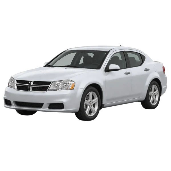 2011 Dodge Avenger in Silber, Ansicht: Dreiviertelansicht vorne (nach links gerichtet)