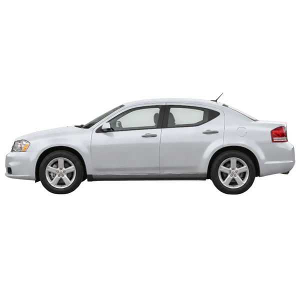 Dodge Avenger 2012 argent, vue côté (vers la gauche)