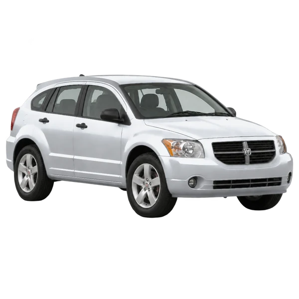 Dodge Caliber 2008 prata, vista três quartos dianteiro (voltado para a direita)