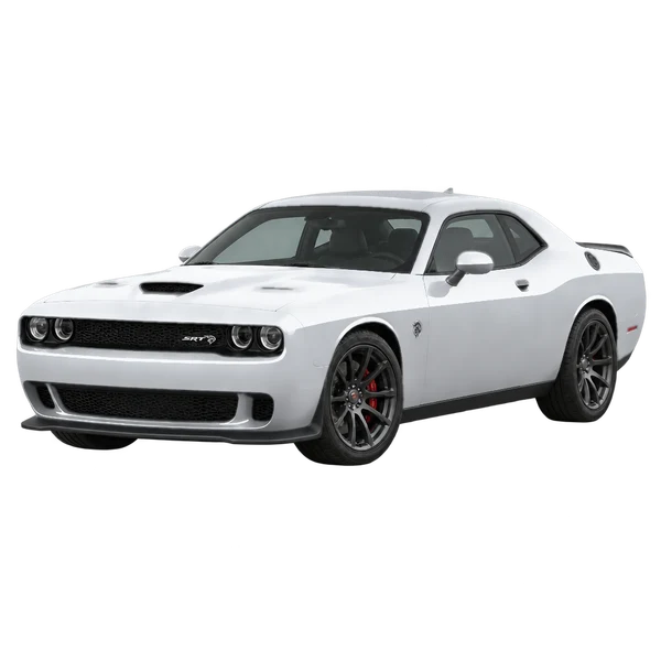 2015 Dodge Challenger SRT Hellcat in Silber, Ansicht: Dreiviertelansicht vorne (nach links gerichtet)