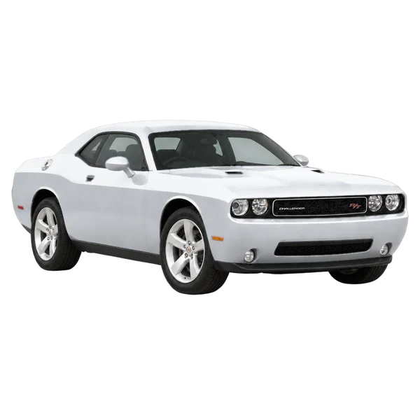 Dodge Challenger 2014 prata, vista três quartos dianteiro (voltado para a direita)