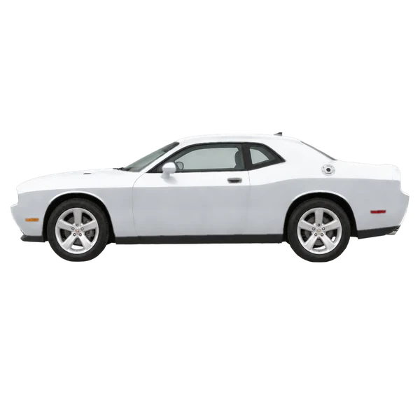 Dodge Challenger 2020 argent, vue côté (vers la gauche)