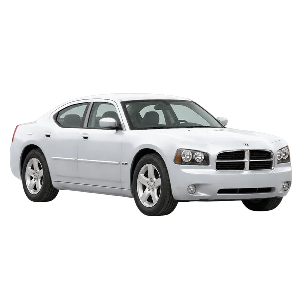シルバーの2006 Dodge Charger（フロントスリークォーター（右向き）ビュー）