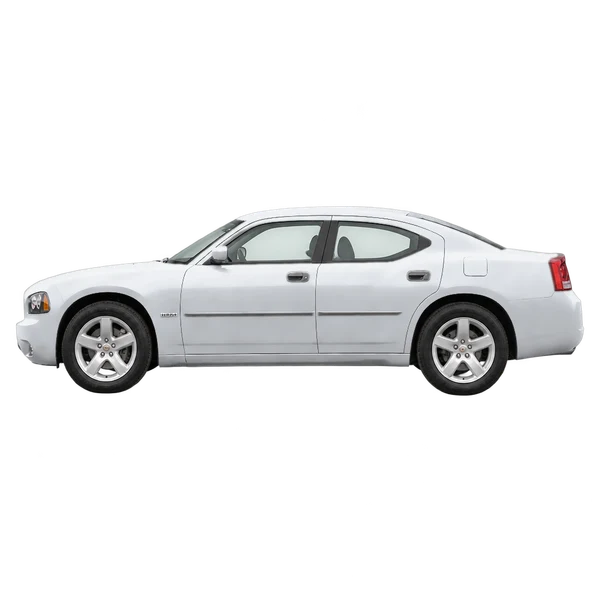 シルバーの2008 Dodge Charger(側面(左向き)ビュー)