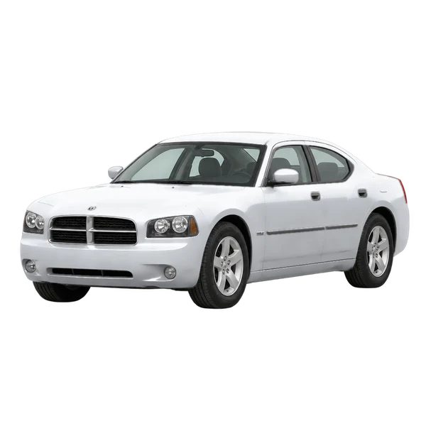 2010 Dodge Charger in Silber, Ansicht: Dreiviertelansicht vorne (nach links gerichtet)