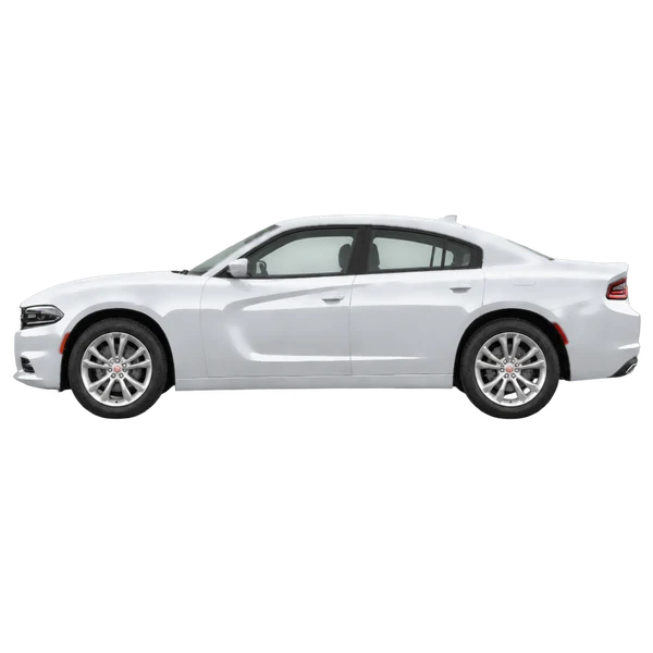 シルバーの2015 Dodge Charger（側面（左向き）ビュー）