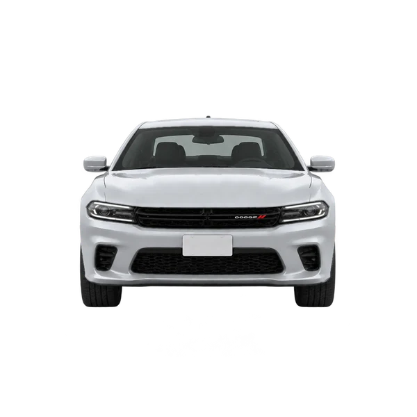 シルバーの2027 Dodge Charger（正面ビュー）
