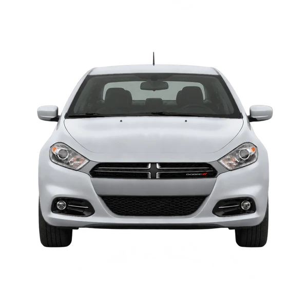 シルバーの2015 Dodge Dart（正面ビュー）