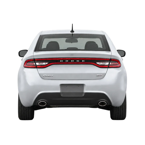 シルバーの2015 Dodge Dart（リアビュー）