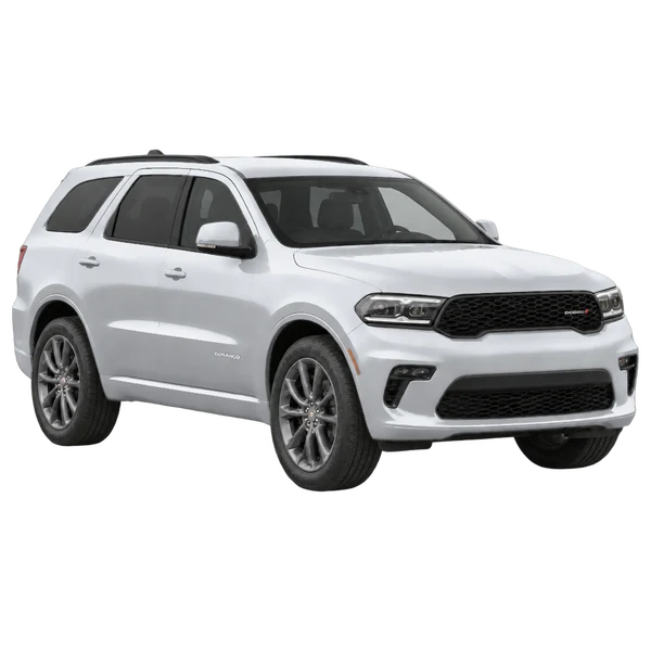 シルバーの2026 Dodge Durango AWD（フロントスリークォーター（右向き）ビュー）