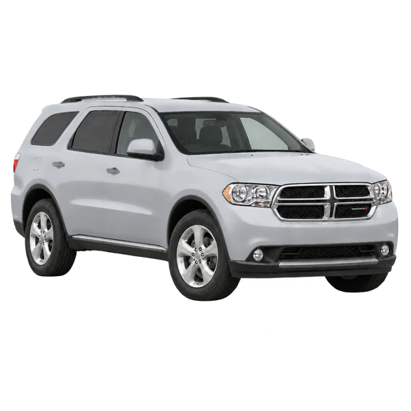 Dodge Durango 2011 باللون فضي، منظر زاوية ثلاثة أرباع أمامية (باتجاه اليمين)
