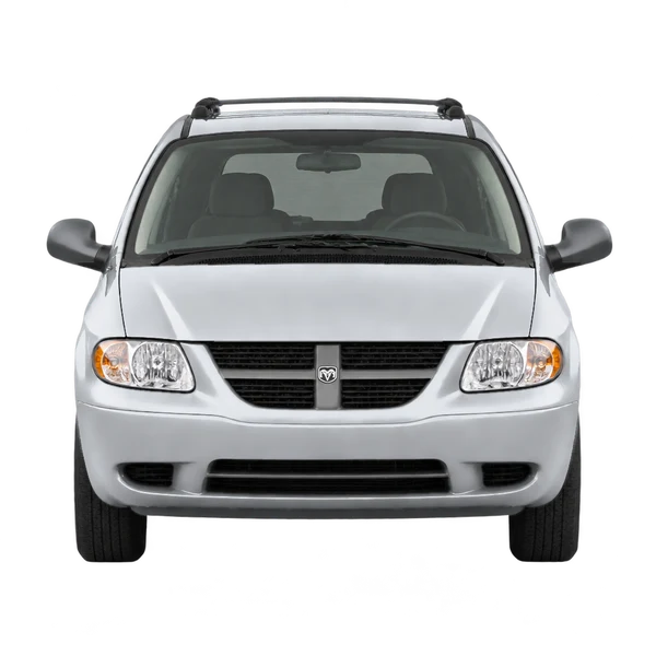 Dodge Grand Caravan 2002 en plateado, vista frontal