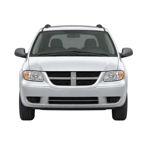 Dodge Grand Caravan 2007 en plateado, vista frontal