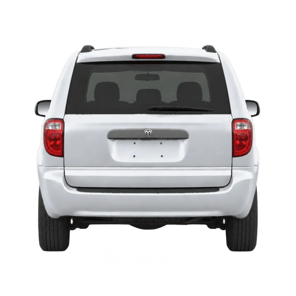 Dodge Grand Caravan 2007 en plateado, vista trasera