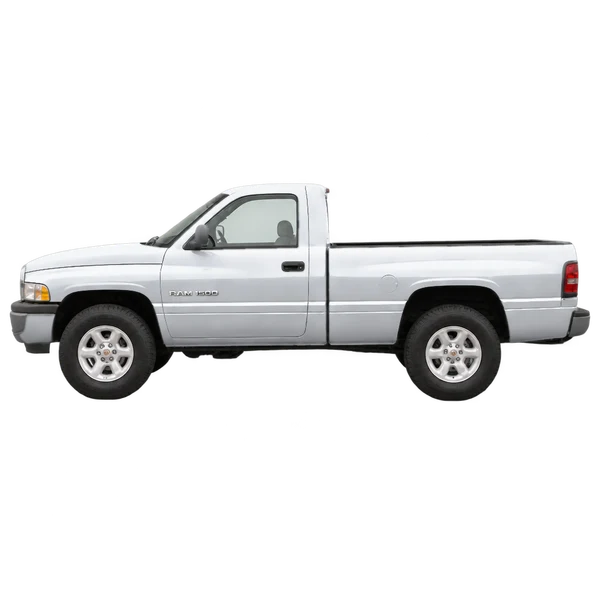 Dodge Ram 1500 1994 prata, vista lateral (voltada para a esquerda)