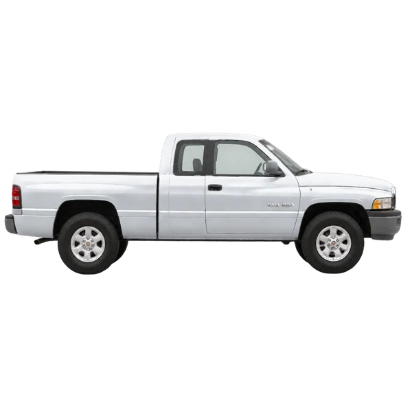 Dodge Ram 1500 1994 prata, vista lateral (voltada para a direita)