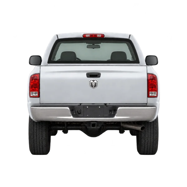 Dodge Ram 1500 2000 prata, vista traseira