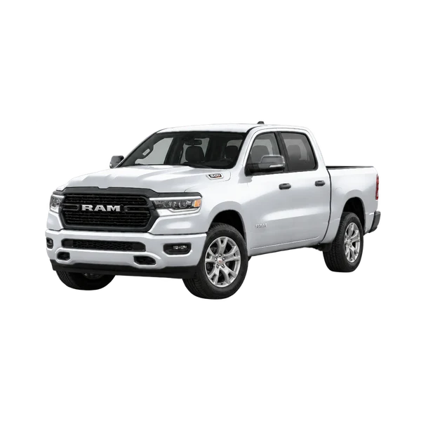 2024 Dodge Ram 1500 in Silber, Ansicht: Dreiviertelansicht vorne (nach links gerichtet)