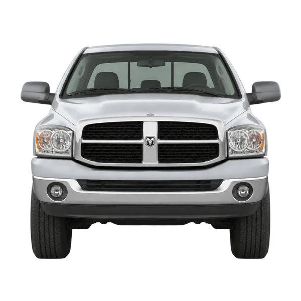 Dodge Ram 2500 2006 باللون فضي، منظر أمامي