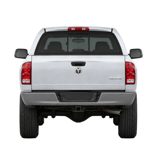 Dodge Ram 2500 2007 باللون فضي، منظر من الخلف