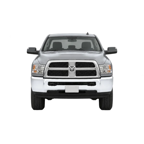 Dodge Ram 2500 2018 باللون فضي، منظر أمامي