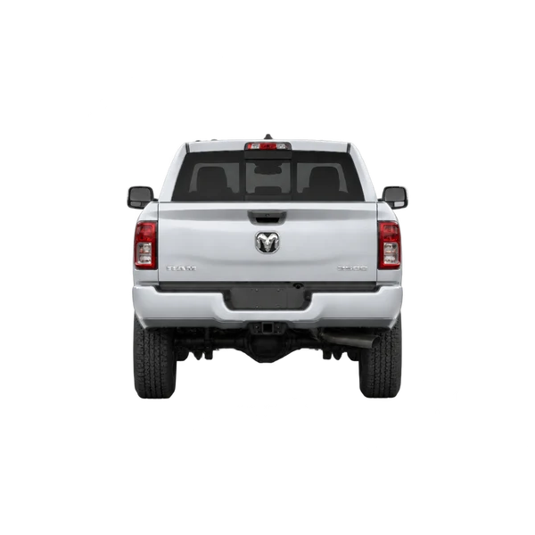 Dodge Ram 2500 2024 باللون فضي، منظر من الخلف